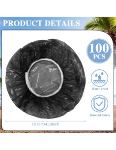 Baderke 100 Fundas Desechables para Bebidas Plástico 10.5 cm 2