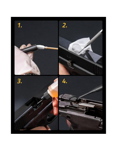 Kit de limpieza de armas CVLIFE con alfombrilla y suministros