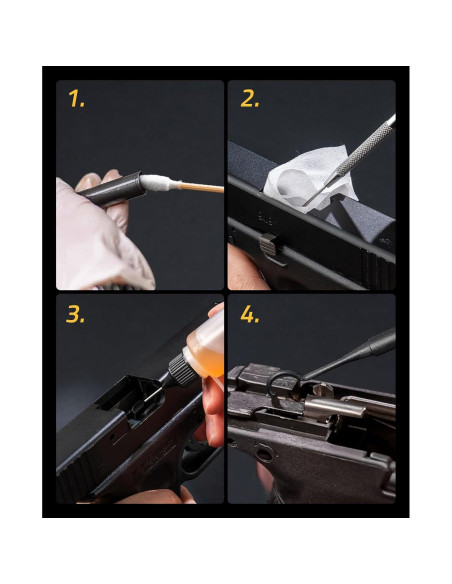 Kit de limpieza de armas CVLIFE con alfombrilla y suministros