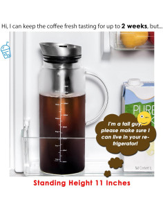 Cafetera Cold Brew Aquach 1515ml con Jarra de Vidrio y Filtro 2