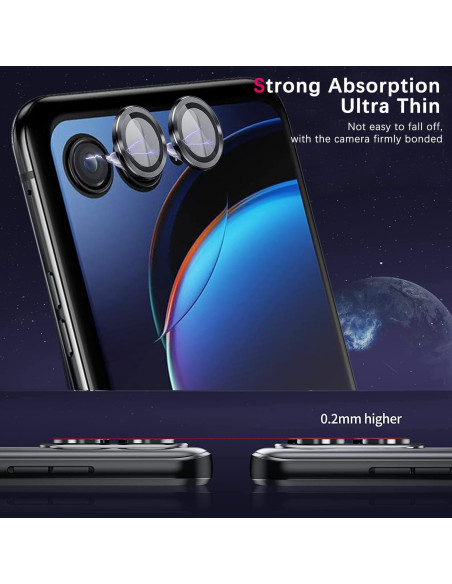 Protector de Lente de Cámara Zeking para Motorola Razr 50/60 - Vidrio Templado 9H