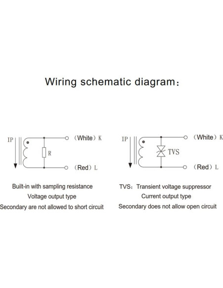2 Pcs Sensor de Corriente SCT013 5A 1V No Invasivo 1m