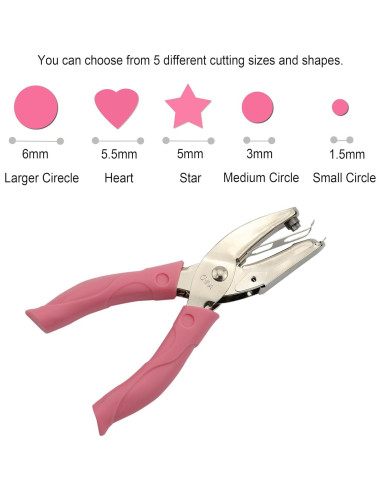 Perforadora de Mano IZTOSS 1 Agujero 1/16" Rosa Manual