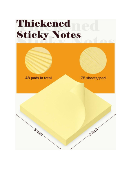 Notas Adhesivas WeLiu Amarillas 7.62x7.62 cm 3600 Hojas Notas Adhesivas WeLiu Amarillas 7.62x7.62 cm 3600 Hojas