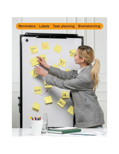 Notas Adhesivas WeLiu Amarillas 7.62x7.62 cm 3600 Hojas