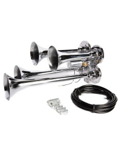 Cuerno de Aire Viking Horns V4008 4 Trompetas Cromo 149dB