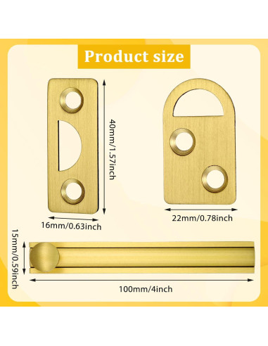 Tornillo de Superficie de Latón Macizo Exircy 10.16 cm Dorado