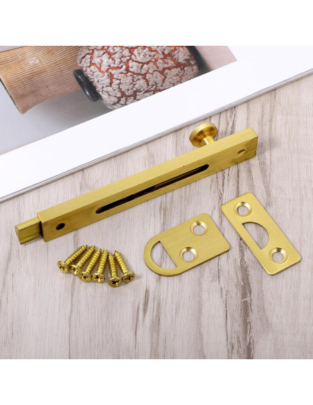 Tornillo de Superficie de Latón Macizo Exircy 10.16 cm Dorado