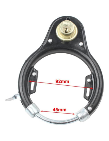 Candado U-lock Bacar para Bicicleta con 2 Llaves - Hierro Antirrobo