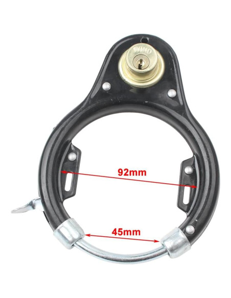 Candado U-lock Bacar para Bicicleta con 2 Llaves - Hierro Antirrobo