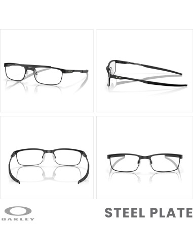 Gafas de Lectura Rectangulares Oakley OX3222 para Hombres - Carbón en Polvo