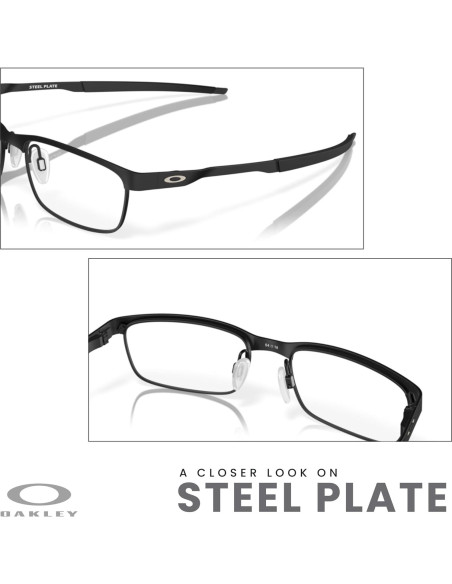 Gafas de Lectura Rectangulares Oakley OX3222 para Hombres - Carbón en Polvo