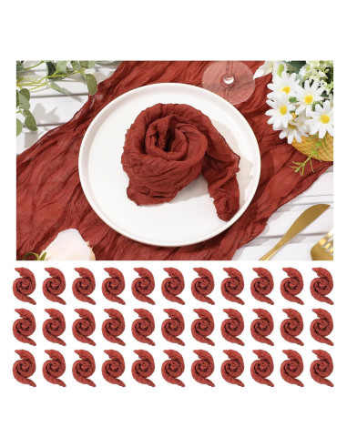 50 Servilletas de Gasa Algodón Mixweer 50x50 cm Terracota