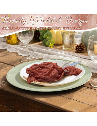 50 Servilletas de Gasa Algodón Mixweer 50x50 cm Terracota