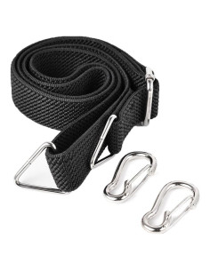 Cuerda Bungee Plana Marcobrothers Ajustable 1.22m Negra