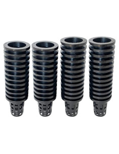 Paquete de 50 tazas de malla plástica QINIZX 4.5 cm negras