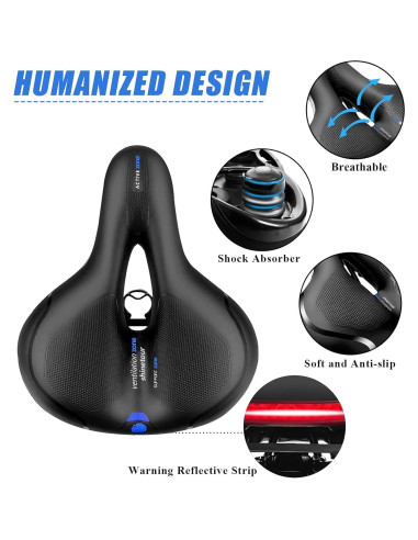 Asiento de Bicicleta Gincleey DLP0017 con Espuma de Memoria