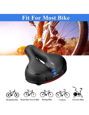 Asiento de Bicicleta Gincleey DLP0017 con Espuma de Memoria