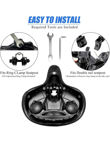 Asiento de Bicicleta Gincleey DLP0017 con Espuma de Memoria