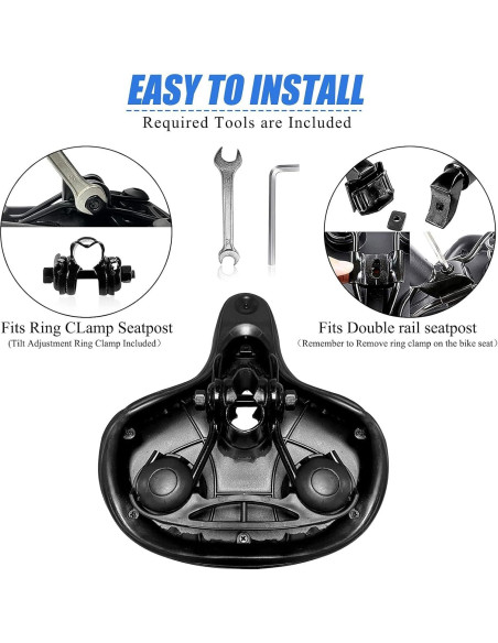 Asiento de Bicicleta Gincleey DLP0017 con Espuma de Memoria