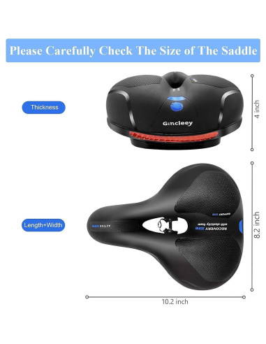 Asiento de Bicicleta Gincleey DLP0017 con Espuma de Memoria