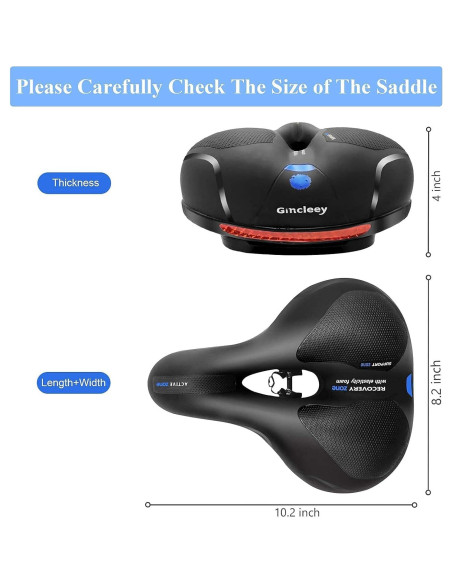 Asiento de Bicicleta Gincleey DLP0017 con Espuma de Memoria