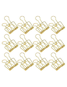 Set de 12 Clips de Sujeción Dorados BuleVina 5.1 cm