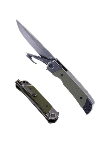 Cuchillo Plegable REVO Duo Drop Point Verde 20.64 cm