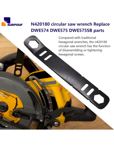 Llave de sierra circular SURPOUF N420180 60V 14cm Hexagonal