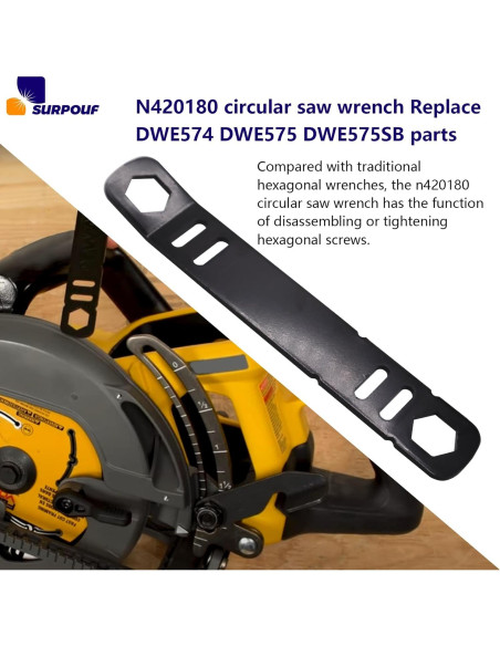 Llave de sierra circular SURPOUF N420180 60V 14cm Hexagonal