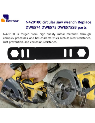 Llave de sierra circular SURPOUF N420180 60V 14cm Hexagonal