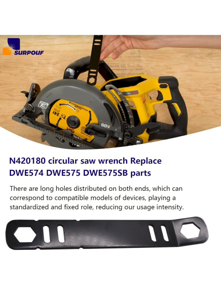 Llave de sierra circular SURPOUF N420180 60V 14cm Hexagonal