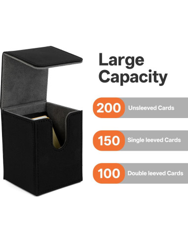 Caja de Almacenamiento KKTROVE para 100+ Cartas - Negro