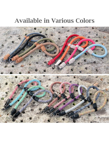 Correa de muñeca para cámara VOVMOEYA - Negro, 21 cm ajustable