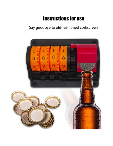 Abrebotellas de Pared Flylin con Contador Automático Multicolor