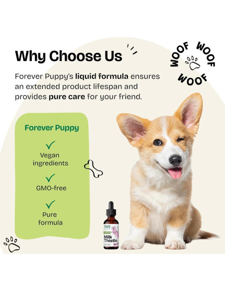 Suplemento Hepático para Perros Forever Puppy 59 ml - Cardo Mariano