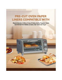 125 Forros de Papel Pergamino TCSNOE 8.5x13.2cm para Horno 2