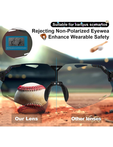 Gafas de Sol Polarizadas para Niños TR90 UV400 - Negroazul