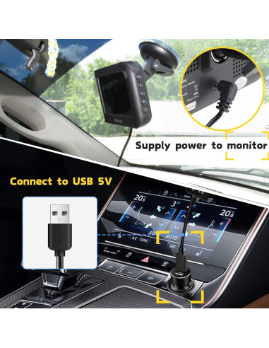 Cable de Cargador USB a DC EWAY para Monitor Furrion 12V