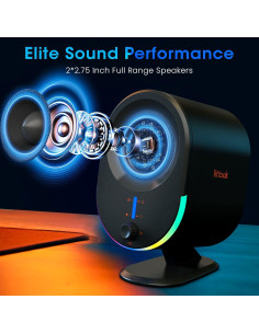 Altavoces Bluetooth LITTOAK GM03 15W 2.0 para PC y Juegos 2