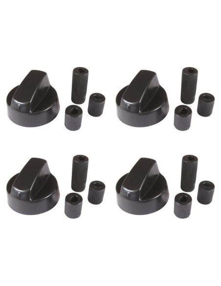 Paquete de 4 Perillas de Control 4YourHome Negras 42mm