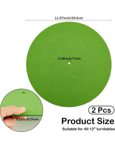 Almohadillas de Fieltro para Giradiscos CRASPIRE 29.5 cm 2 Pcs 2