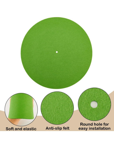 Almohadillas de Fieltro para Giradiscos CRASPIRE 29.5 cm 2 Pcs