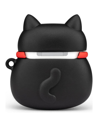 Funda de AirPods YONOCOSTA Gato Negro de la Suerte PVC