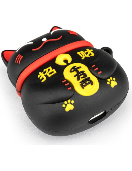 Funda de AirPods YONOCOSTA Gato Negro de la Suerte PVC