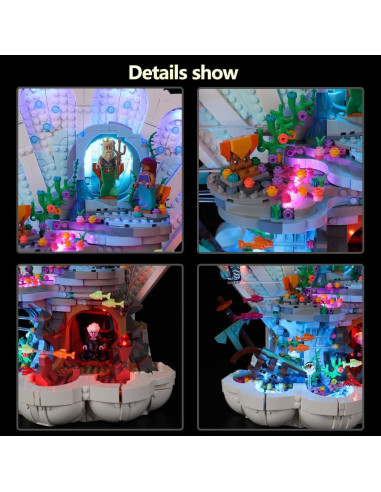 Kit de Luz LED Kyglaring para Lego 43225 Disney La Sirenita