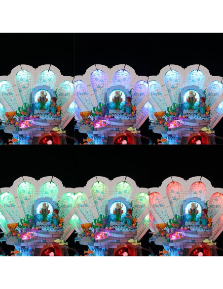 Kit de Luz LED Kyglaring para Lego 43225 Disney La Sirenita