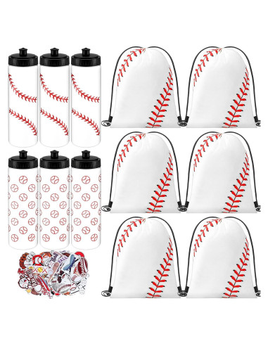 Set 12 Botellas de Agua Funnymoom 591 ml con Mochilas y Stickers