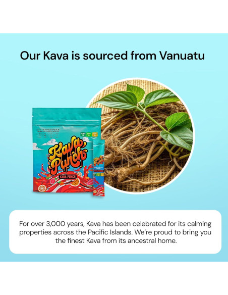 Bebida Relajante Kava Punch - Paquete 12 Bolsitas 68g