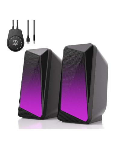 Altavoces de Computadora 2.0 Soulion C30 USB y AUX Negro